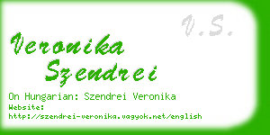 veronika szendrei business card